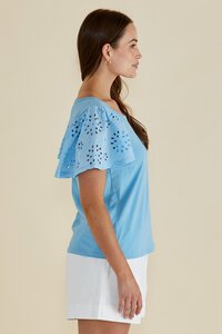 Betty Basics Lottie Embroidered Tee