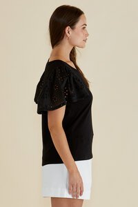 Betty Basics Lottie Embroidered Tee