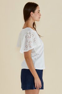 Betty Basics Lottie Embroidered Tee