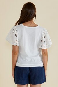 Betty Basics Lottie Embroidered Tee