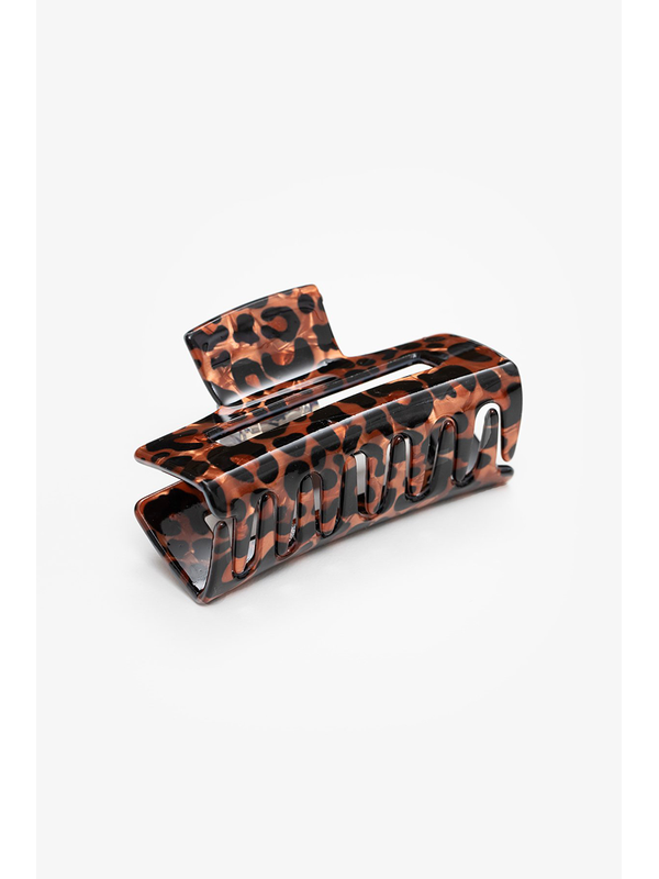 Antler Dark Cheetah Claw Clip