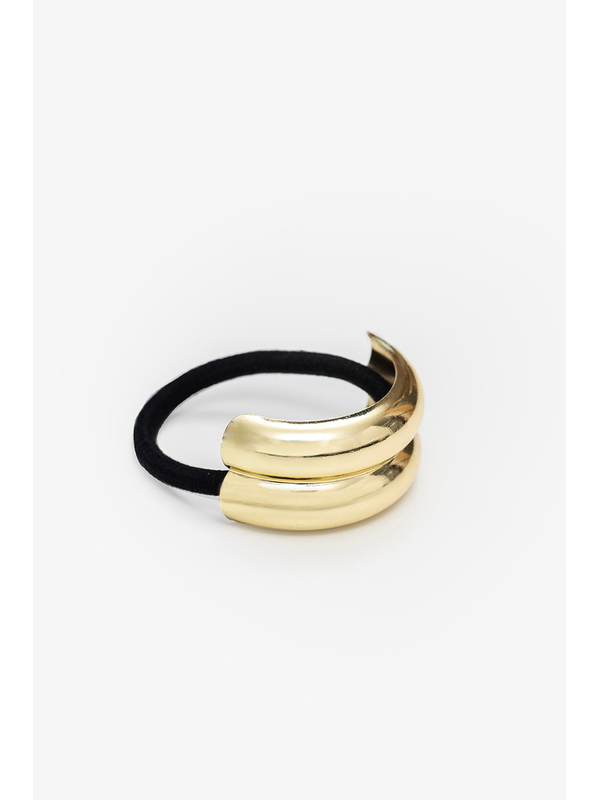 Antler Double Curve Gold Hair Cuff