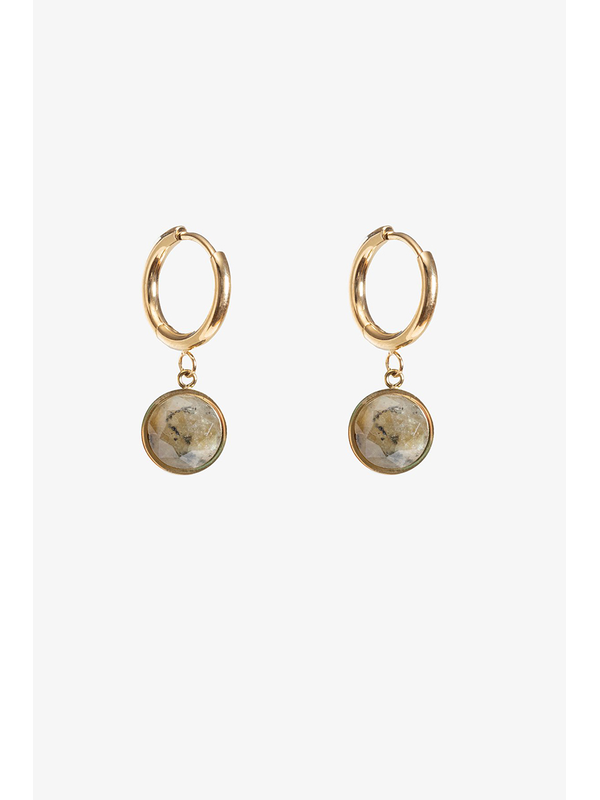 Antler Golden Moss Earring