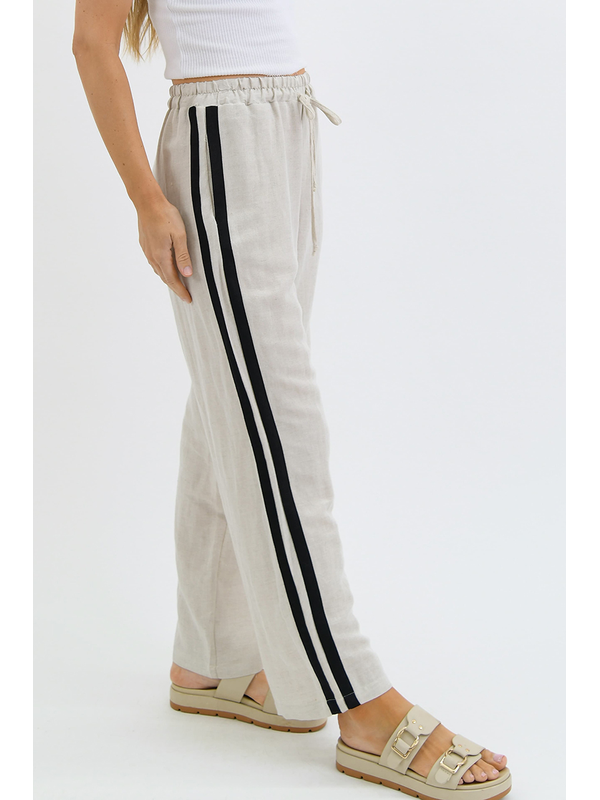 Worthier Violet Linen Blend Pant