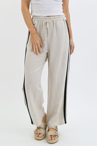 Worthier Violet Linen Blend Pant