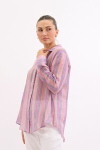 Worthier Summer Crush Linen Stripe Shirt