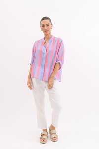 Worthier Dorothy Wide Stripe Linen Shirt