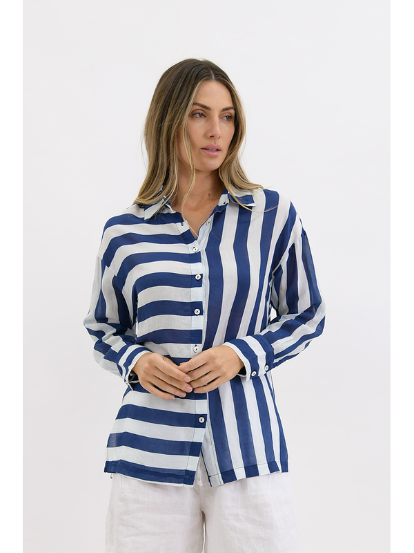 Worthier Nell Linen Stripe Shirt