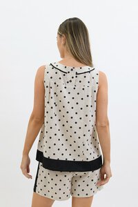 Worthier Lolli Black Dot Linen Vest
