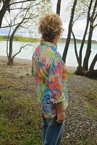 Worthier Asta Linen Print Top