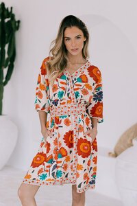 Joop & Gypsy Emelie Floral Wrap Knee Dress