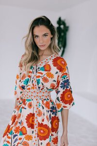 Joop & Gypsy Emelie Floral Wrap Knee Dress