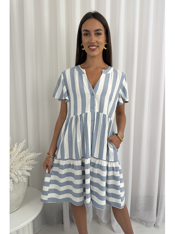 Grace & Co Striped Mini Dress