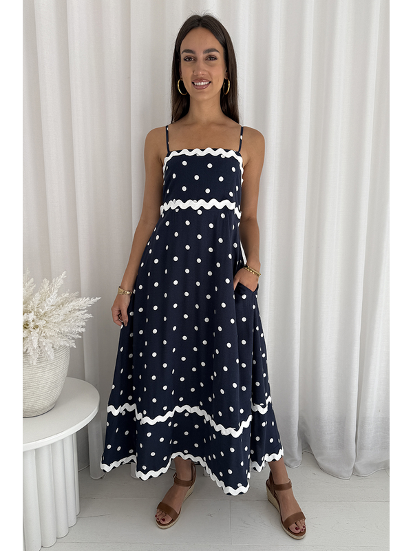 Miracle Polka Dot Midi Dress