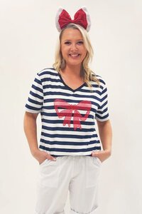 Threadz Red Bow Stripe Tee