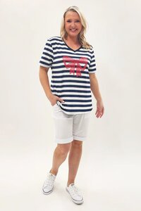 Threadz Red Bow Stripe Tee