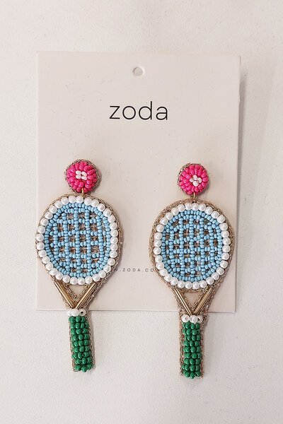 Zoda Tennis Racquet Earring-hc-new-Hello Cyril.