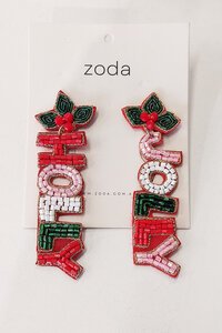 Zoda Beaded Christmas Love Earring