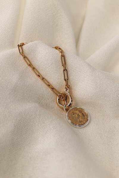 She Jewellery Royal Coin Link Bracelet-shop-by-label-Hello Cyril.