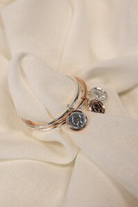 She Jewellery Three Ring Coin Bangle