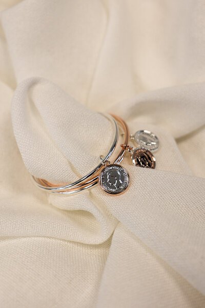 She Jewellery Three Ring Coin Bangle-shop-by-label-Hello Cyril.