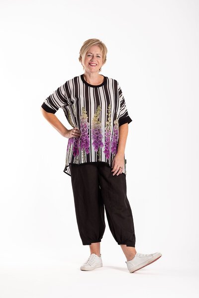 Jellicoe Relaxed Foxglove Tee-shop-by-label-Hello Cyril.