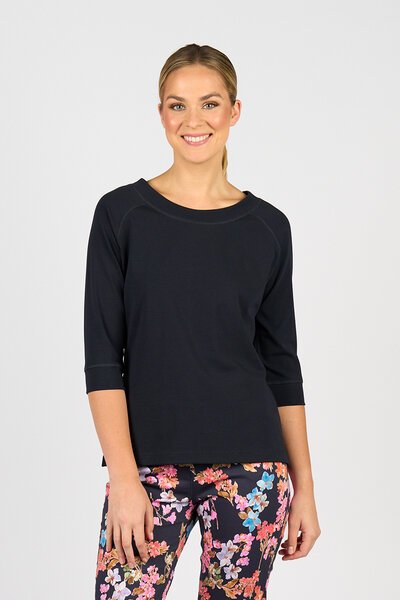 Vassalli Boat Neck 3-4 Sleeve Top-shop-by-label-Hello Cyril.