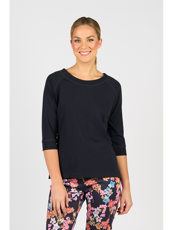 Vassalli Boat Neck 3-4 Sleeve Top