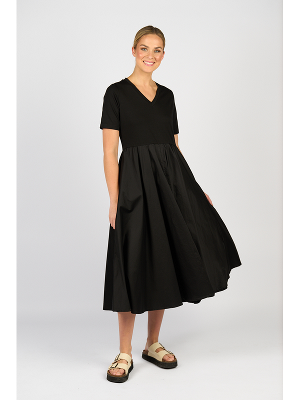 Vassalli Woven Detail T-Shirt Dress