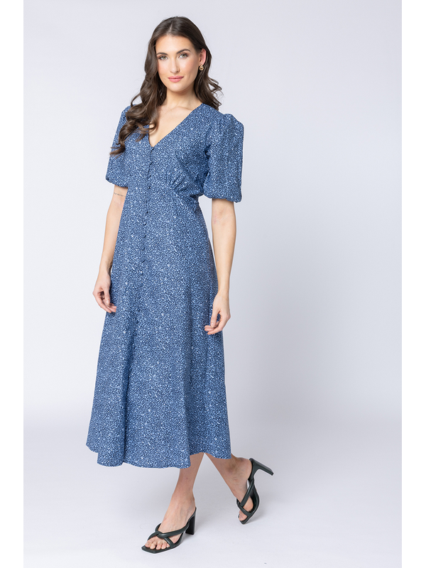 Seeking Lola Wild Navy Cheerful Dress
