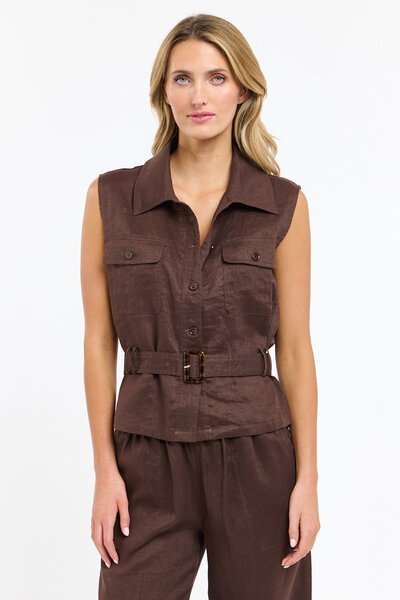 365 Days Perry Linen Vest-vests-Hello Cyril.