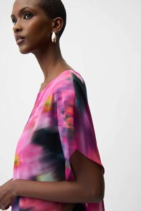 Joseph Ribkoff Floral Asymmetrical Top