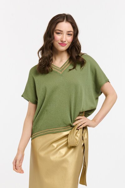 Urban Luxury Lurex Trim Knit Top-december-Hello Cyril.