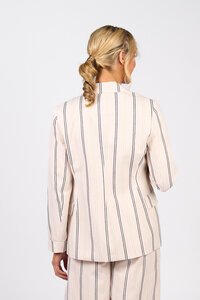 Vassalli 3-4 Sleeve Open Blazer - Safari