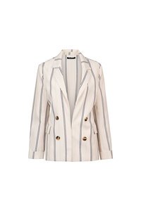 Vassalli 3-4 Sleeve Open Blazer - Safari