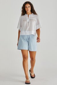 Sass Pammi Ruffle Yoke Blouse