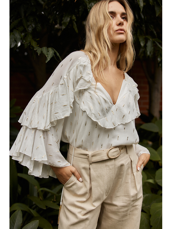 Fate + Becker Delia Ruffle Top