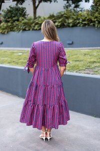 Silver Wishes Gingham Check Dress