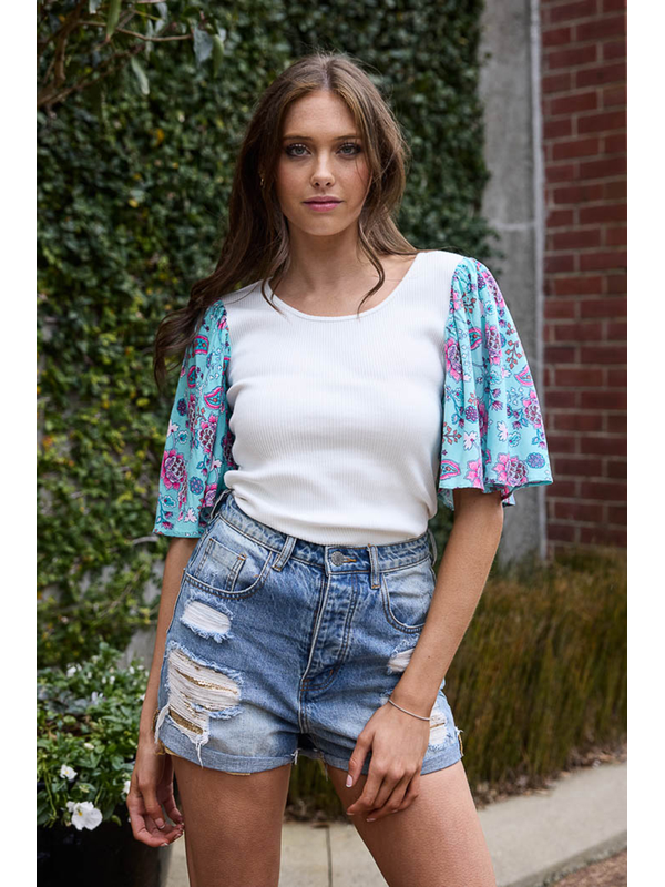 Charlo Pansy Boho T-Shirt