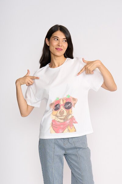 Foil Boxy SS Woofmas Tee-shop-by-style-Hello Cyril.