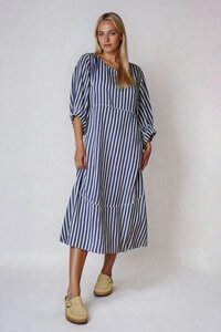 Moss Cocoon Stripe Dress