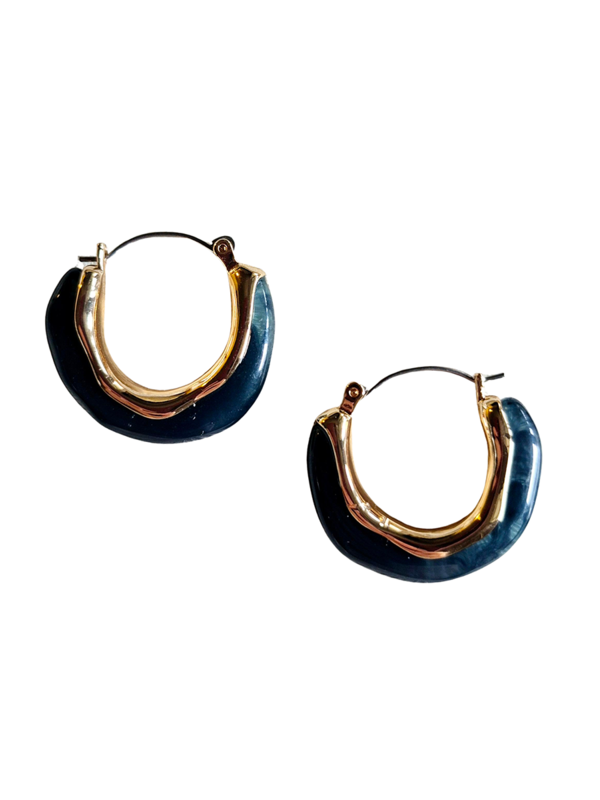 Zoda Resin Hoop Earring