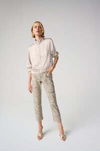 Joseph Ribkoff Metallic Abstract Print Crop Jeans