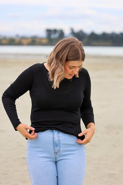 Foil Essential Crew Neck Top-shop-by-label-Hello Cyril.