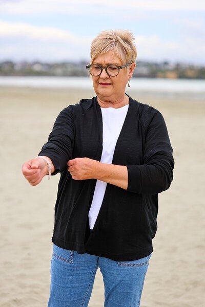 Foil Essential Gather Back Cardigan-december-Hello Cyril.