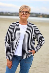 Foil Essential Gather Back Cardigan