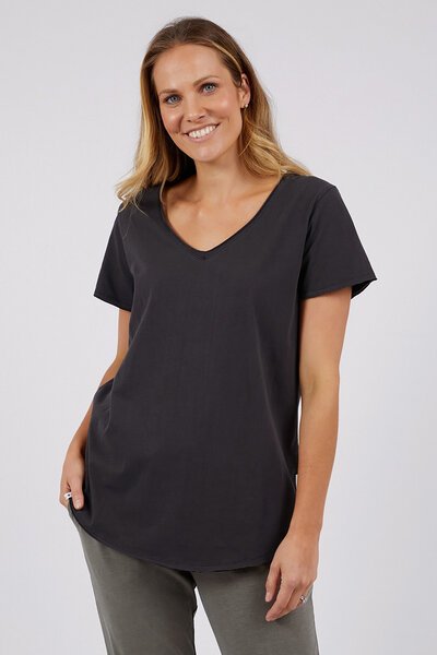 Elm Fundamental Vee Tee-shop-by-label-Hello Cyril.