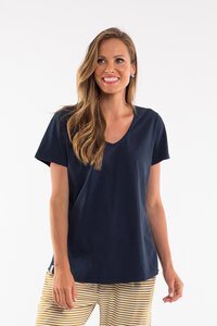 Elm Rib V Neck Top
