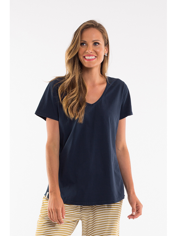 Elm Rib V Neck Top