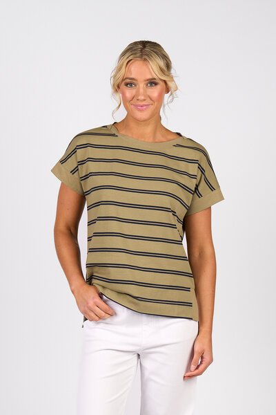 Vassalli Stepped Hem Stripe Top-shop-by-label-Hello Cyril.